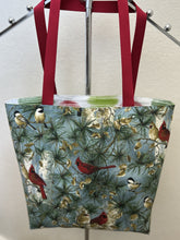 Load image into Gallery viewer, Birds - Pink Flamingos on Cream; Red and White Birds on Trees