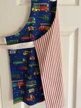 Load image into Gallery viewer, Teddy Bears; Construction Vehicles; Emergency Vehicles; Cartoon Monsters - Tiny, Child, Pre-Teen Aprons