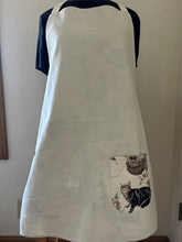 Load image into Gallery viewer, Cats - On Blanket; With Hibiscus and Lilies; With Yarn; Laurel Burch Jungle Songs and Fantastic Felines- Adult and Child Aprons