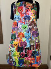 Load image into Gallery viewer, Colorful Cartoonish Cats - Adult Slim Apron