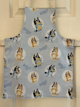 Load image into Gallery viewer, Cartoon Characters - Cats on Violet Child Apron; Princesses Petite, Child, Tiny; Bluey Child, Petite