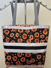 Load image into Gallery viewer, Happy Halloween; Black Cats and Jack-o-Lanterns on Grey; Pumpkins for Sale; Spooky Visit