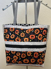 Load image into Gallery viewer, Happy Halloween; Black Cats and Jack-o-Lanterns on Grey; Pumpkins for Sale; Spooky Visit