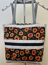 Load image into Gallery viewer, Happy Halloween; Black Cats and Jack-o-Lanterns on Grey; Pumpkins for Sale; Spooky Visit