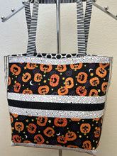 Load image into Gallery viewer, Happy Halloween; Black Cats and Jack-o-Lanterns on Grey; Pumpkins for Sale; Spooky Visit