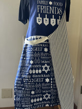 Load image into Gallery viewer, Menorah Mosaic modern; Family Food Friends & Dreidels - Adult Aprons