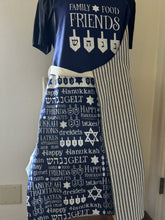 Load image into Gallery viewer, Menorah Mosaic modern; Family Food Friends & Dreidels - Adult Aprons