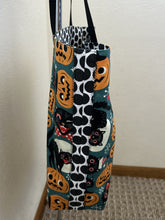 Load image into Gallery viewer, Happy Halloween; Black Cats and Jack-o-Lanterns on Grey; Pumpkins for Sale; Spooky Visit