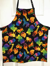 Load image into Gallery viewer, Baby Jungle Animals on Black - Child Aprons