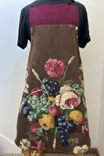Load image into Gallery viewer, Flowers and Grapes Arrangement on Brown - Adult Apron
