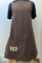Load image into Gallery viewer, Flowers and Grapes Arrangement on Brown - Adult Apron