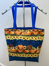 Load image into Gallery viewer, Happy Halloween Black Cats and Jack-o-Lanterns on Grey; Pumpkins for Sale; Spooky Visit