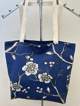 Load image into Gallery viewer, Large White Birds on Navy; Birds and Butterflies; Colorful Birds