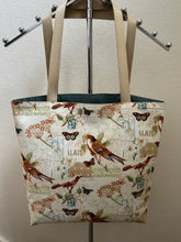 Load image into Gallery viewer, Large White Birds on Navy; Birds and Butterflies; Colorful Birds