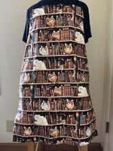 Load image into Gallery viewer, Cats - On Bookshelves; With Hibiscus and Lilies; With Yarn; Laurel Burch Jungle Songs and Fantastic Felines- Adult Aprons and Other Sizes