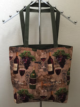 Load image into Gallery viewer, Vineyard Valley Bottles and Glasses of Red Wine on Light Cocoa Brown