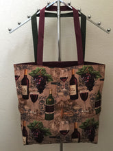 Load image into Gallery viewer, Vineyard Valley Bottles and Glasses of Red Wine on Light Cocoa Brown