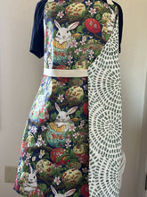 Load image into Gallery viewer, Easter Bunnies and Japanese Eggs; Where's Easter Bunny - Adult Slim Aprons
