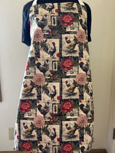 Load image into Gallery viewer, Birds - Pink Flamingos; Red and White Birds; Rooster and Flowers - Adult Aprons

