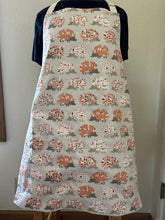 Load image into Gallery viewer, Cartoonish Jungle Animals; Brown Bears; Hedgehogs; Bugs - Adult Aprons
