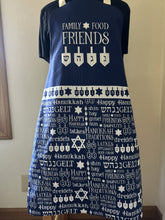 Load image into Gallery viewer, Menorah Mosaic modern; Family Food Friends &amp; Dreidels - Adult Aprons
