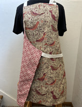 Load image into Gallery viewer, Birds and Leaves in Paprika and Brown on Tan – Adult Aprons
