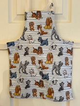 Load image into Gallery viewer, Cartoon Characters - Cats, Dogs, and Fox - Child and Tiny Aprons
