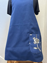 Load image into Gallery viewer, Large White Birds on Branches on Navy or on Seafoam - Adult Aprons
