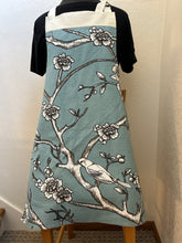 Load image into Gallery viewer, Large White Birds on Branches on Navy or on Seafoam - Adult Aprons
