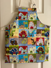 Load image into Gallery viewer, Cartoonish Dinosaurs in Squares - Child and Tiny Aprons
