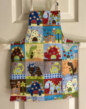 Load image into Gallery viewer, Cartoonish Dinosaurs in Squares - Child and Tiny Aprons
