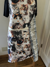 Load image into Gallery viewer, Psychedelic Cats in Bright Colors; Cartoonish Cats; Impressionist Realistic Cats - Adult Aprons
