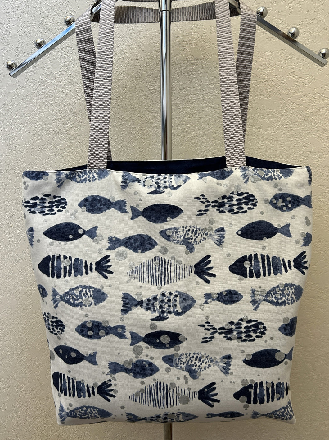 Blue Fish on White; Otters, Dolphins, Seals, and Whales