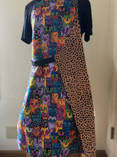 Load image into Gallery viewer, Cats -  On Bookshelves; With Hibiscus and Lilies; With Yarn; Laurel Burch Jungle Songs and Fantastic Felines- Adult Aprons and Other Sizes
