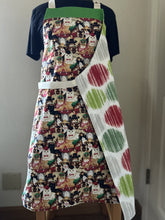 Load image into Gallery viewer, Cats -  On Bookshelves; With Hibiscus and Lilies; With Yarn; Laurel Burch Jungle Songs and Fantastic Felines- Adult Aprons and Other Sizes
