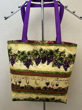 Load image into Gallery viewer, Rows of Grapes and Wine Glasses; Grapes; Wine Bottles, Labels, Glasses
