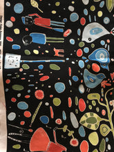 Load image into Gallery viewer, Colorful Print on Black – Adult and Child Aprons
