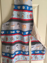Load image into Gallery viewer, Dogs “Think Pawsitive” stripe; and Dogs “Think Pawsitive – Dogs Rule” – Adult and Child aprons
