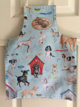 Load image into Gallery viewer, Dogs “Think Pawsitive” stripe; and Dogs “Think Pawsitive – Dogs Rule” – Adult and Child aprons
