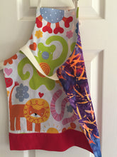 Load image into Gallery viewer, Whimsical, Colorful Animals on White – Child Aprons

