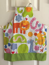 Load image into Gallery viewer, Whimsical, Colorful Animals on White – Child Aprons
