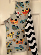Load image into Gallery viewer, Toy Cars and Trucks on Pale Grey – Child Aprons
