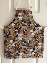 Load image into Gallery viewer, Teddy Bears – Patriotic or Sleepytime - Adult and Tiny Aprons
