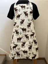 Load image into Gallery viewer, Moose on Map of USA - Adult and Tiny Aprons
