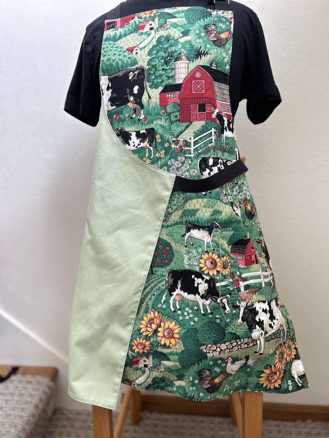 Farm Animals, Sunflowers, and Red Barns - Adult Aprons